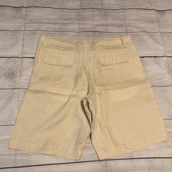 Island Importer Mens Size 38 Linen Maui Shorts Natural - Picture 9 of 9